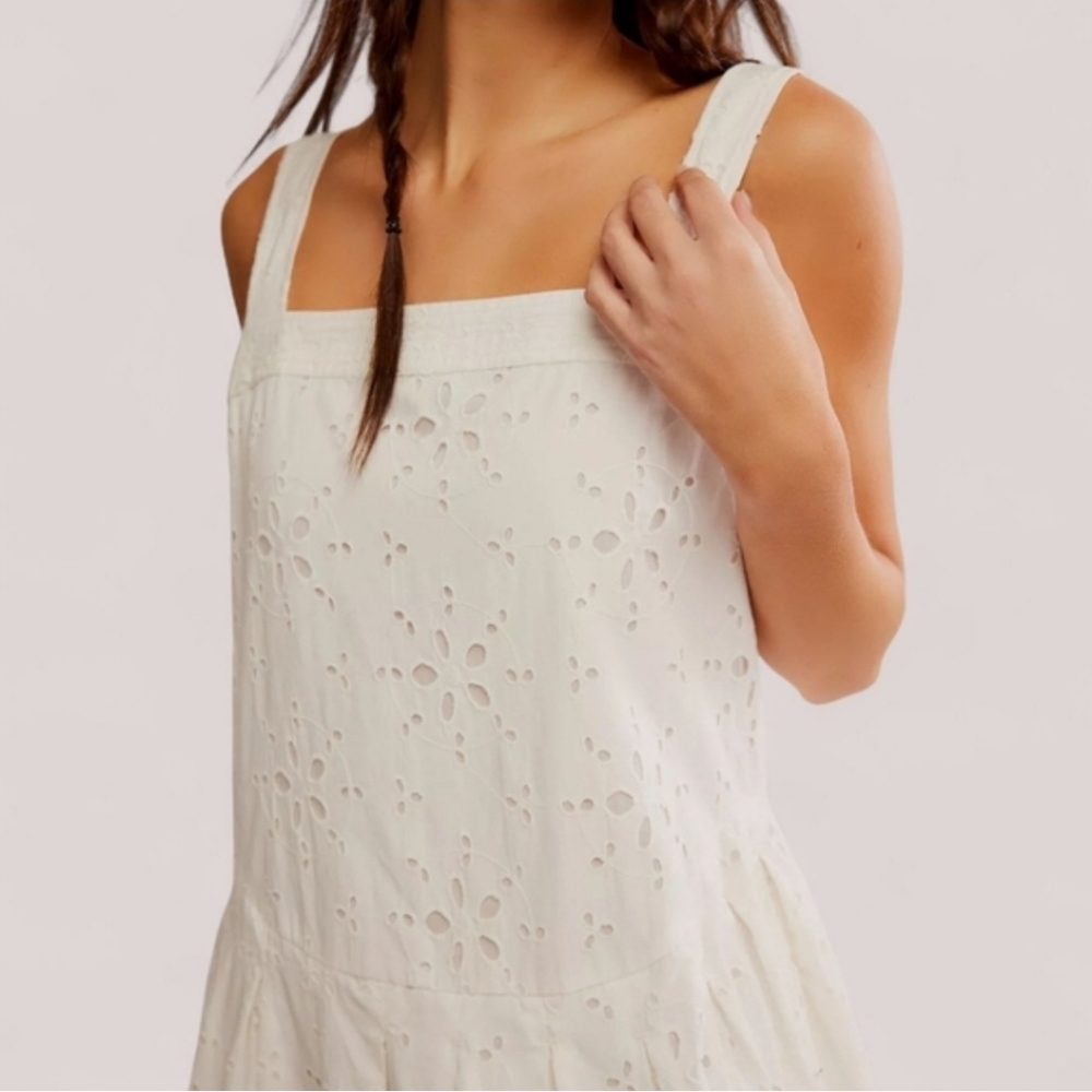Free People Womens Primavera Eyelet Midi Sundress Womens Medium New - Picture 3 of 14